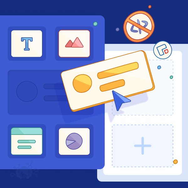Mobile banner of Drag and Drop feature in Zoho Creator blog
